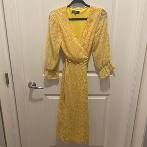 Lulu's Sunny Yellow Long Sleeve Dress